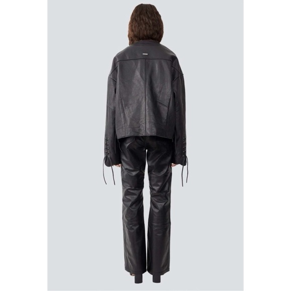 NWT Deadwood Canoo Oversized Leather Jacket Black Medium - Picture 15 of 17